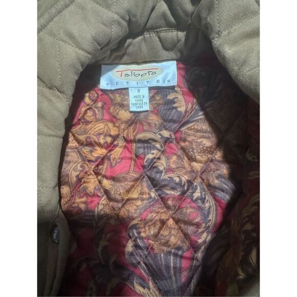 Talbots Barn coat Diamond Quilted snap front SP with pockets - Picture 5 of 8